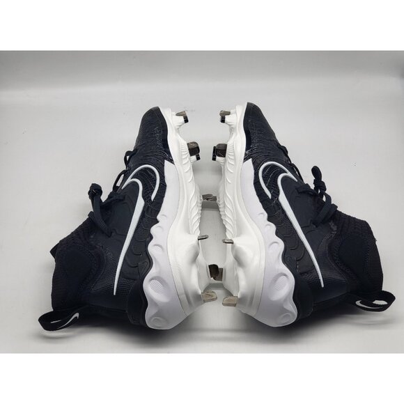 Nike Alpha Huarache NXT Baseball Shoes‎ Mens Size 7 Black White Metal Cleats - Picture 5 of 9